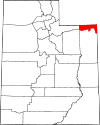 State map highlighting Daggett County