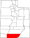 State map highlighting Kane County