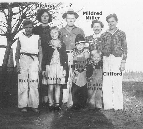 Richard Young, Thelma Begnal, Patricia Arnold, Unk, Fred, Irvan & Mildred Miller, Clifford Young