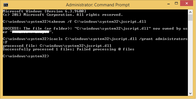 Command Prompt with administrator rights